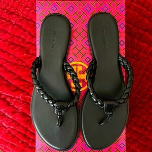 Brand new, never worn - Tory Burch sandals, black leather, size 9